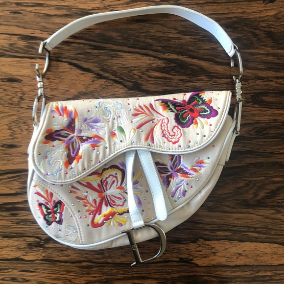 christian dior butterfly saddle bag